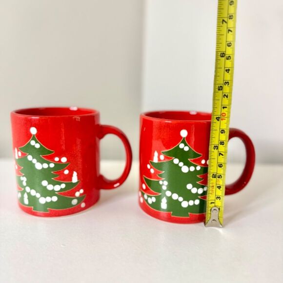 Set of 2 - Vintage Waechtersbach West Germany Christmas Tree Mugs - Picture 7 of 8
